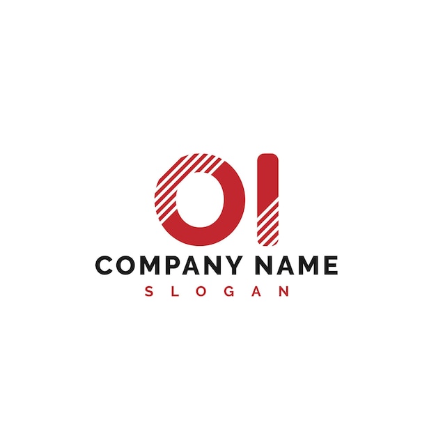 Diseño de la letra del logotipo de OI Vector Ilustración Vector