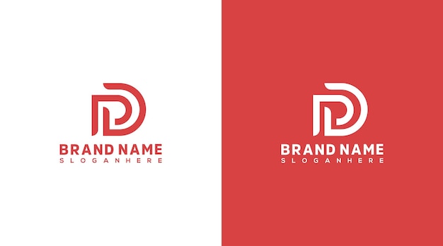 El diseño de la letra del logotipo PD, la identidad de la marca, el diseño del monograma, el logotipo DP.