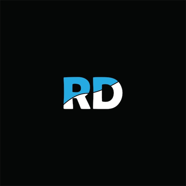 Diseño de la letra del logotipo de RD en RD iniciales creativas concepto de la letra del logotipo del icono de RD diseño