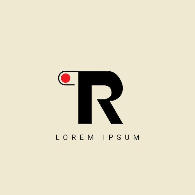 Diseño de la letra del logotipo TR TR polígono círculo triángulo hexágono plano y estilo simple con color blanco