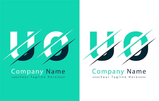Diseño de la letra del logotipo de UO Plantilla Ilustración del logotipo vectorial