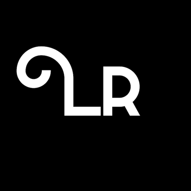 El diseño de la letra LP Logo Icon de las letras iniciales del logotipo LP Icon de la letra abstracta LP plantilla de diseño de logotipo minimalista L O vector de diseño de letras con colores negros LP logotipo