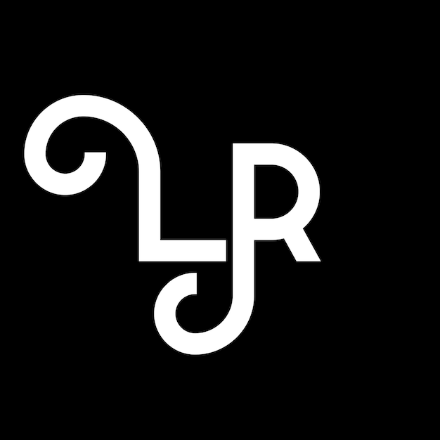 El diseño de la letra LP Logo Icon de las letras iniciales del logotipo LP Icon de la letra abstracta LP plantilla de diseño de logotipo minimalista L O vector de diseño de letras con colores negros LP logotipo