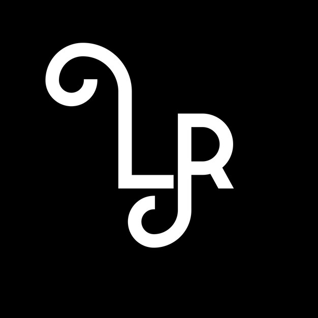 El diseño de la letra LP Logo Icon de las letras iniciales del logotipo LP Icon de la letra abstracta LP plantilla de diseño de logotipo minimalista L O vector de diseño de letras con colores negros LP logotipo