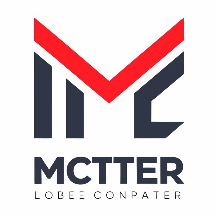 Vector diseño de la letra mc del logotipo plano y fondo blanco minimalista