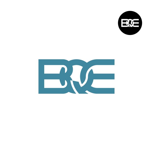 Diseño de la letra monograma del logotipo de BQE
