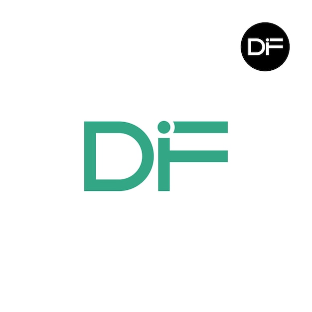 Diseño de la letra monograma del logotipo DIF