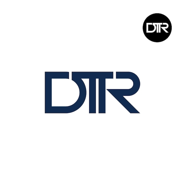 Diseño de la letra monograma del logotipo de DTR