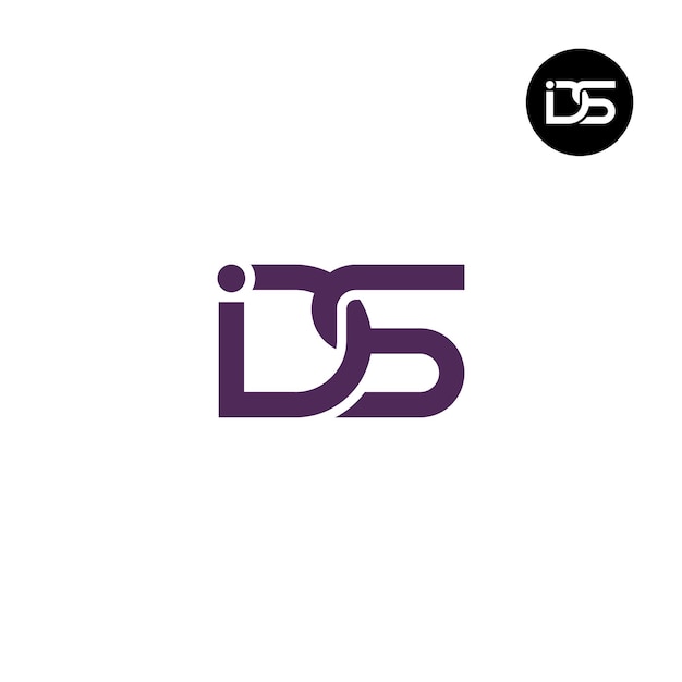 Diseño de la letra monograma del logotipo de IDS