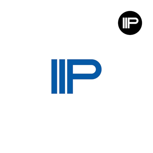 Diseño de la letra monograma del logotipo del IIP