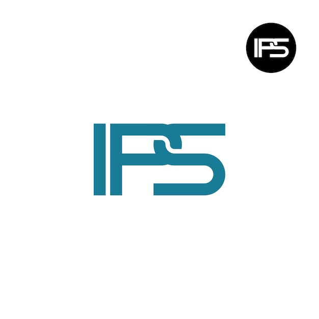 Diseño de la letra monograma del logotipo IPS