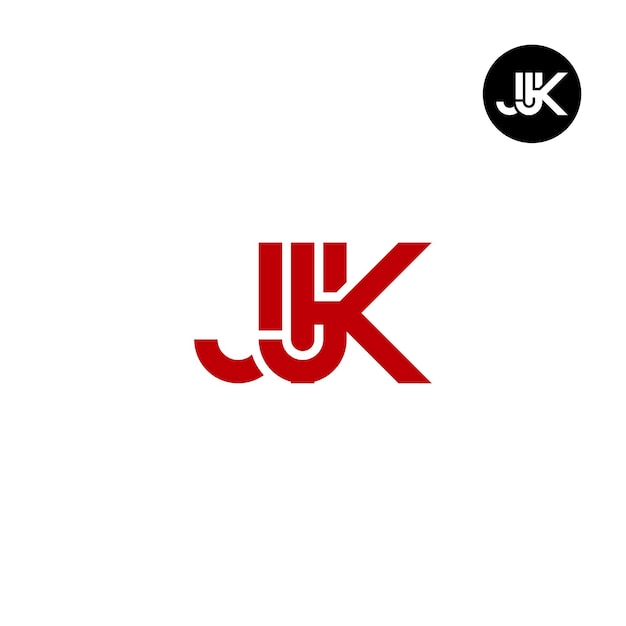 Diseño de la letra monograma del logotipo de JJK