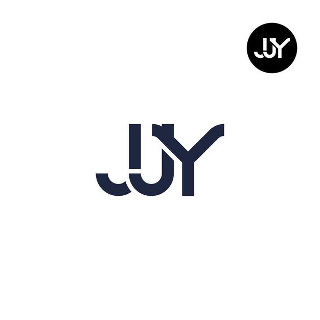 Diseño de la letra monograma del logotipo de JJY