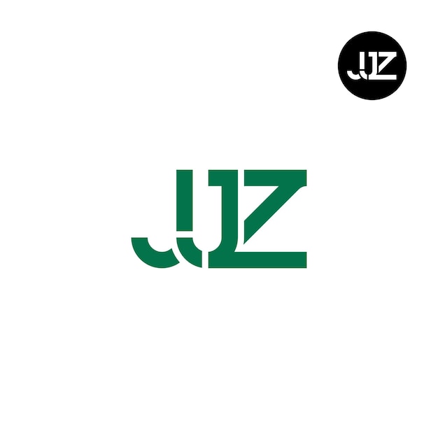 Diseño de la letra monograma del logotipo de JJZ