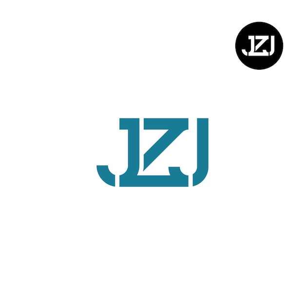 Diseño de la letra monograma del logotipo de JZJ
