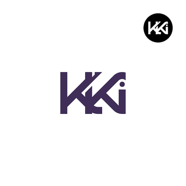 Diseño de la letra monograma del logotipo de KKI