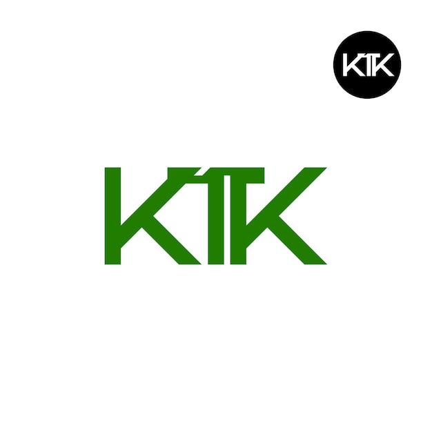 Diseño de la letra monograma del logotipo de KTK
