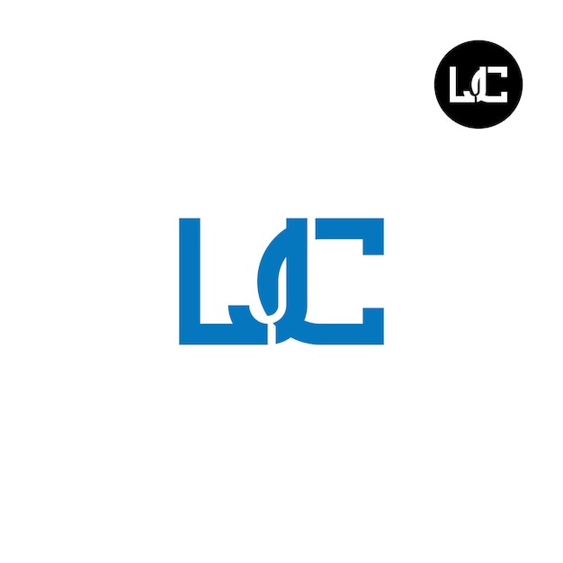 Diseño de la letra monograma del logotipo de LJC