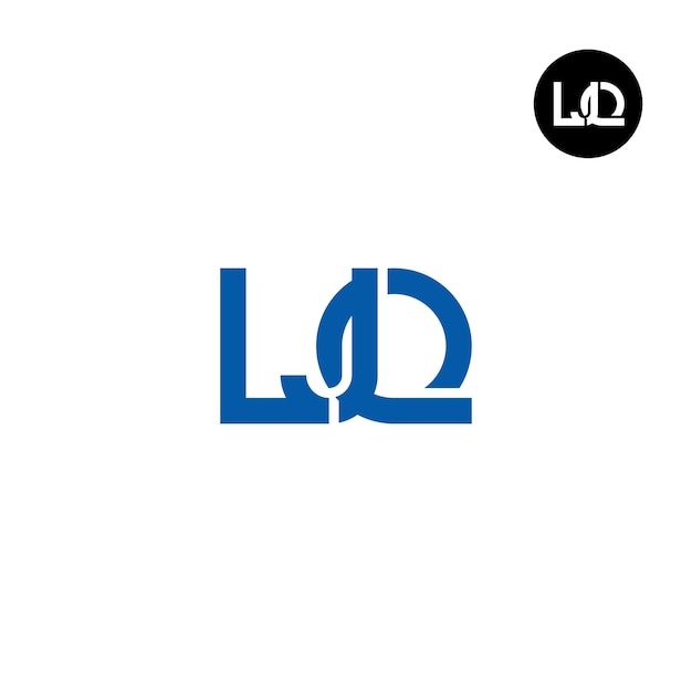 Diseño de la letra monograma del logotipo de LJQ
