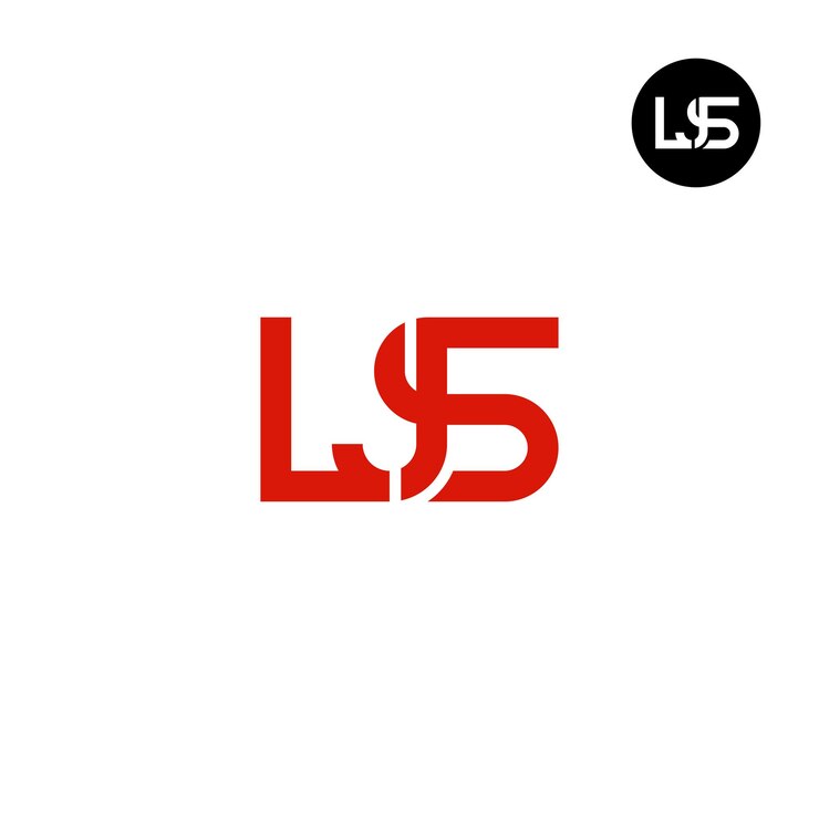 Vector diseño de la letra monograma del logotipo de ljs