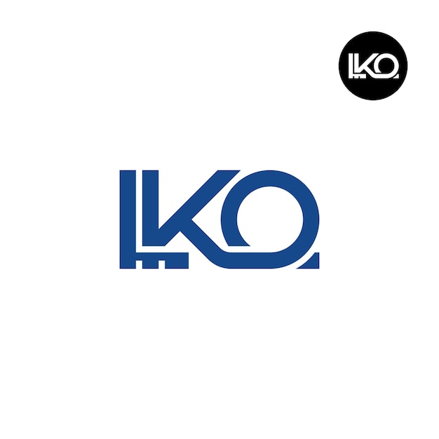Diseño de la letra monograma del logotipo de LKQ
