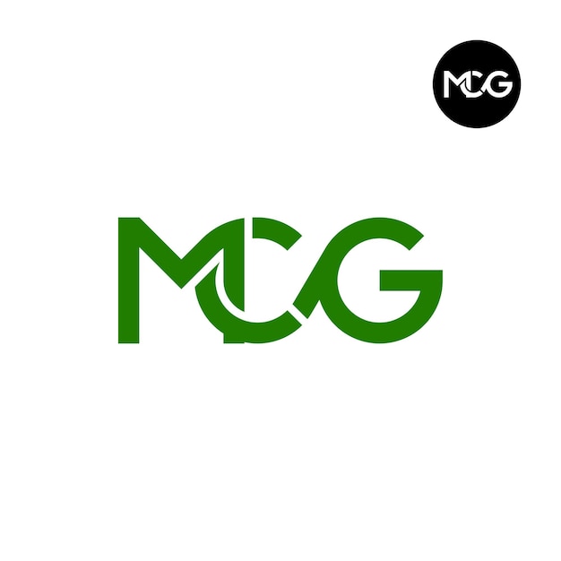 Diseño de la letra monograma del logotipo de MCG