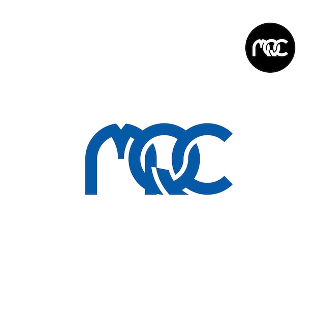 Diseño de la letra monograma del logotipo de MQC