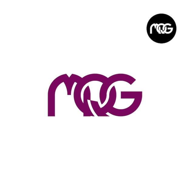 Diseño de la letra monograma del logotipo de MQG