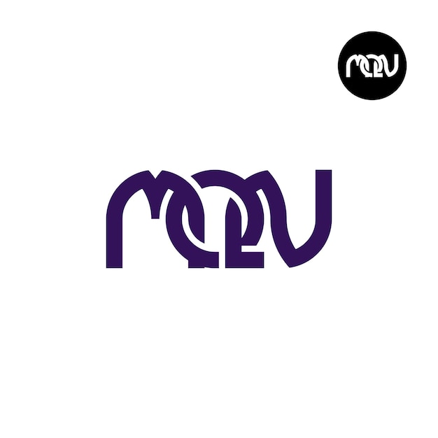 Diseño de la letra monograma del logotipo de MQN