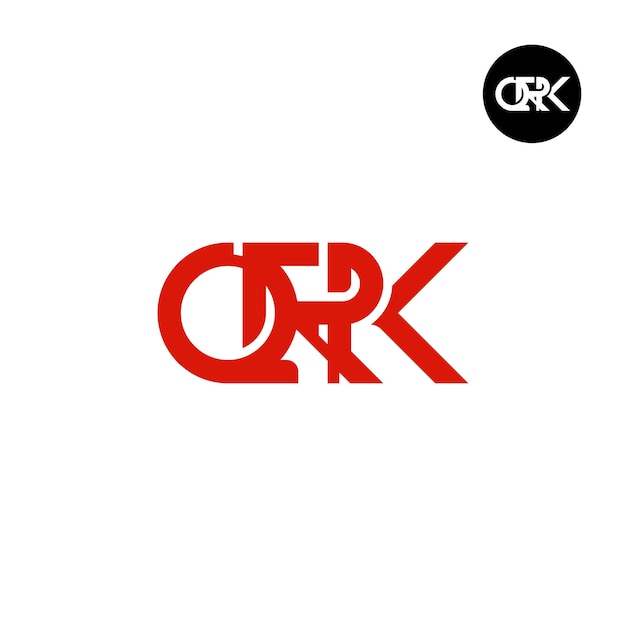 Diseño de la letra monograma del logotipo QRK