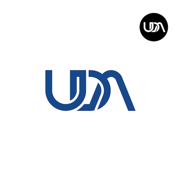 Diseño de la letra monograma del logotipo de UDA