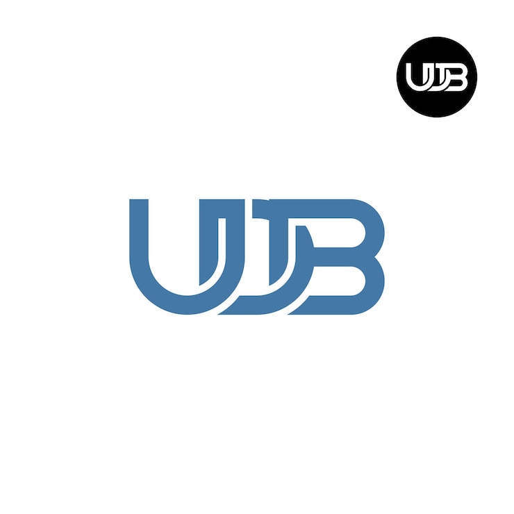 Vector diseño de la letra monograma del logotipo de udb
