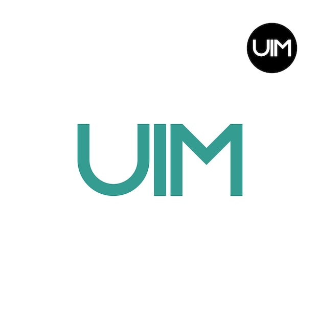 Diseño de la letra monograma del logotipo de la UIM