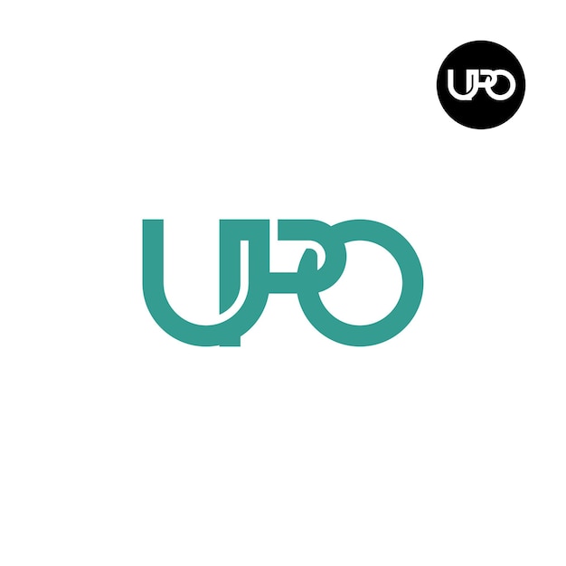 Diseño de la letra monograma del logotipo de UPO