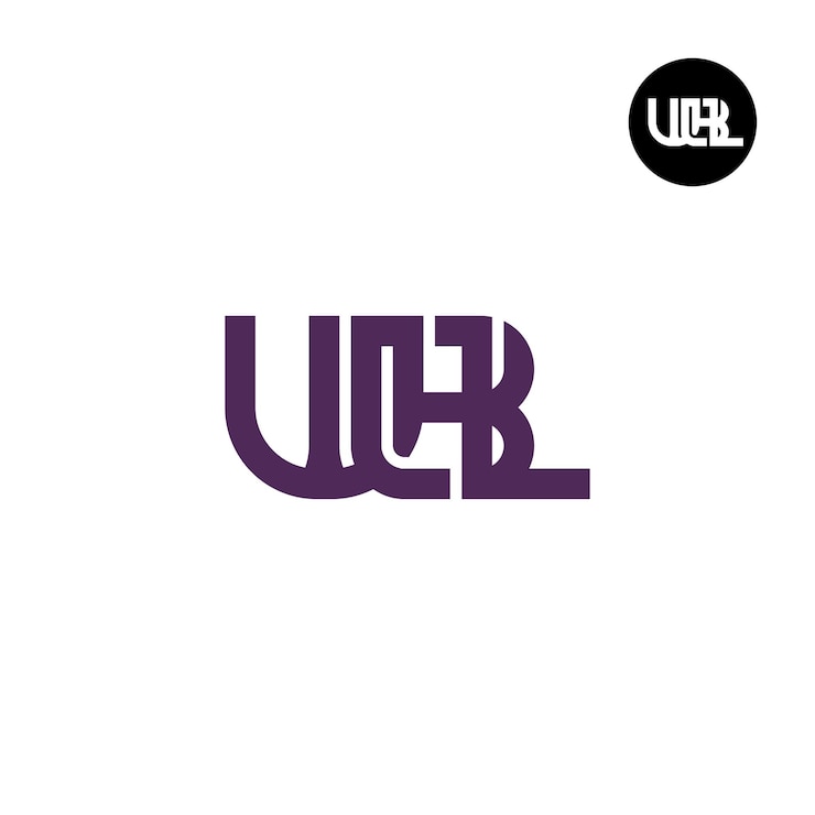 Vector diseño de la letra monograma del logotipo de wbl