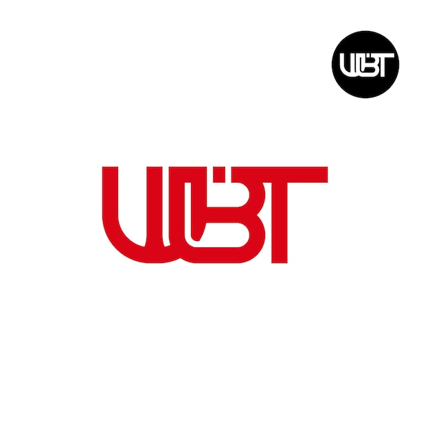 Diseño de la letra monograma del logotipo de WBT