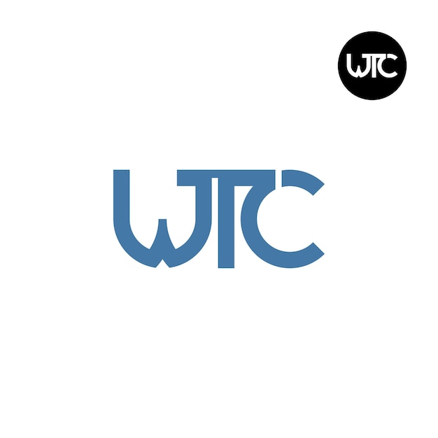 Diseño de la letra monograma del logotipo del WTC