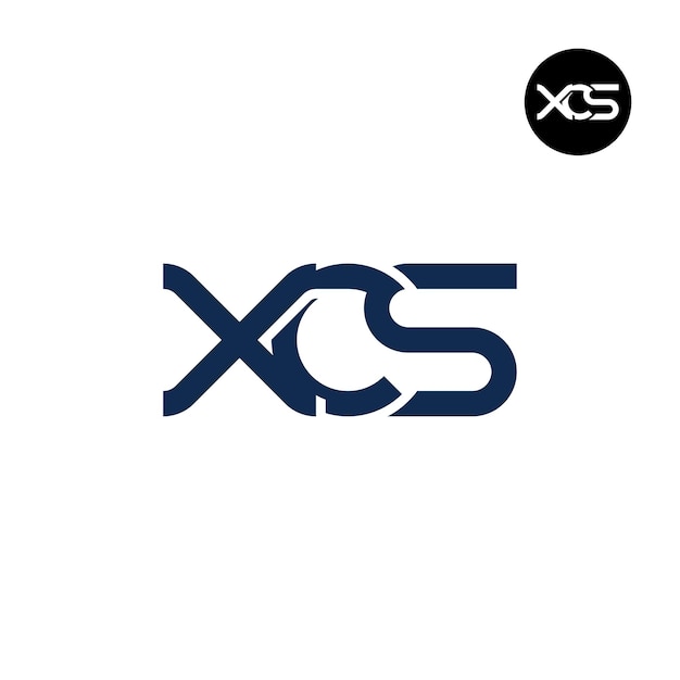 Diseño de la letra monograma del logotipo de XCS