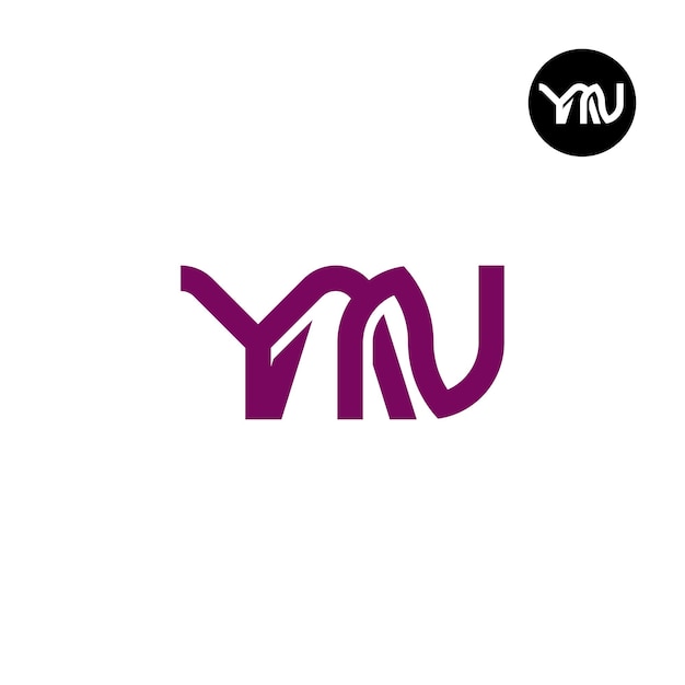 Diseño de la letra monograma del logotipo YAN
