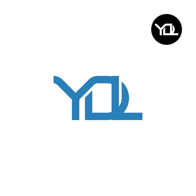 Diseño de la letra monograma del logotipo de YDL