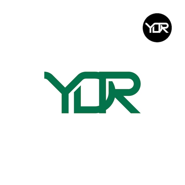 Diseño de la letra monograma del logotipo de YDR