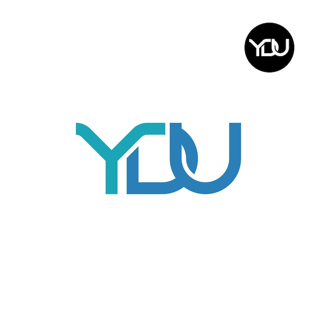 Diseño de la letra monograma del logotipo de YDU