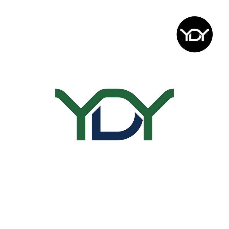 Vector diseño de la letra monograma del logotipo de ydy