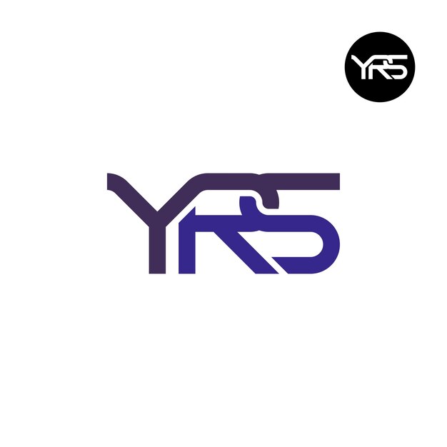 Diseño de la letra monograma del logotipo de YRS