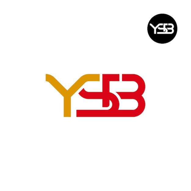 Diseño de la letra monograma del logotipo de YSB