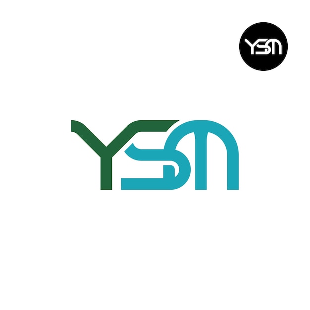 Diseño de la letra monograma del logotipo de YSM