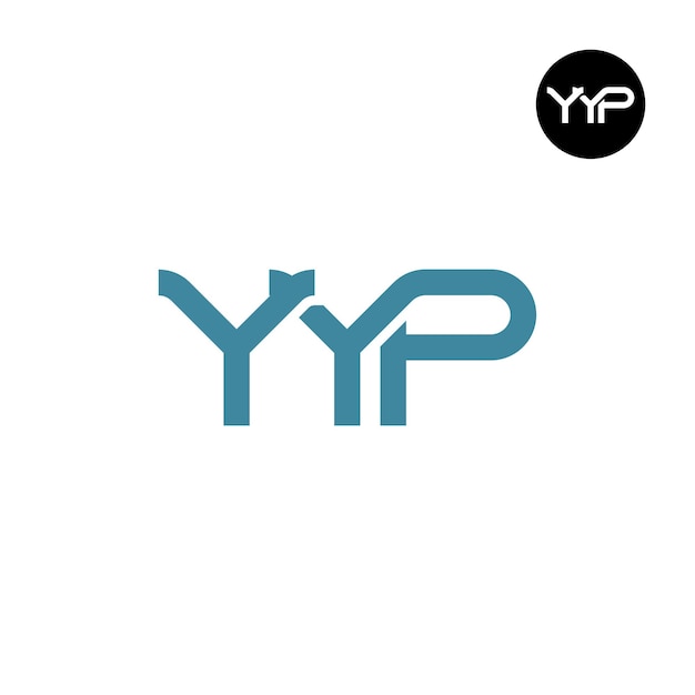 Diseño de la letra monograma del logotipo YYP