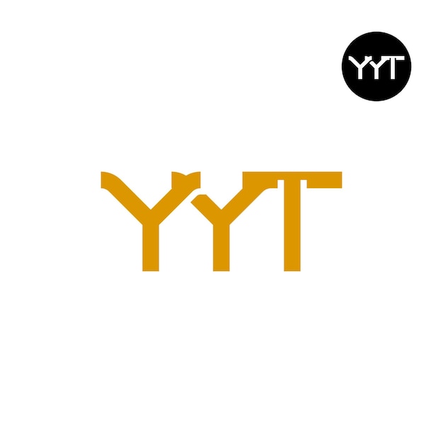 Diseño de la letra monograma del logotipo de YYT