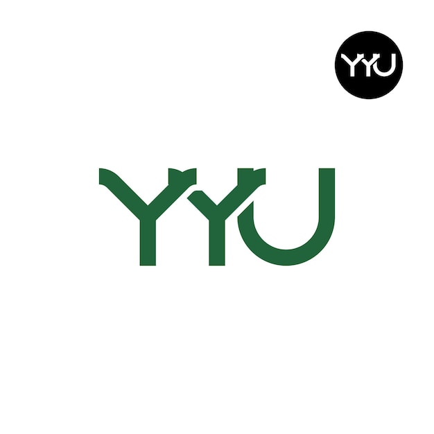 Diseño de la letra monograma del logotipo de YYU