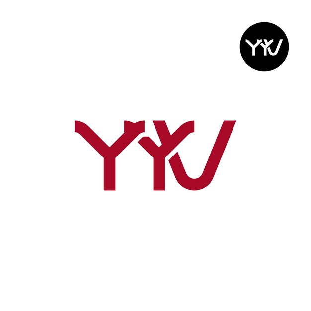 Diseño de la letra monograma del logotipo de YYV